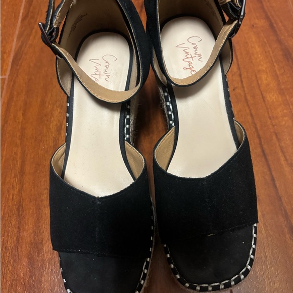 Crown Vintage Suede Leather Upper Wedges - Picture 2 of 5